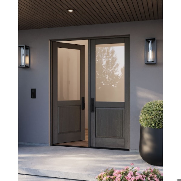 Doornmore G5001, 66.5" x 98" ( 2x32" Door) Left Hand, Mahogany 1/2 Lite Exterior Door G5001-SW-3296_2_LI - main