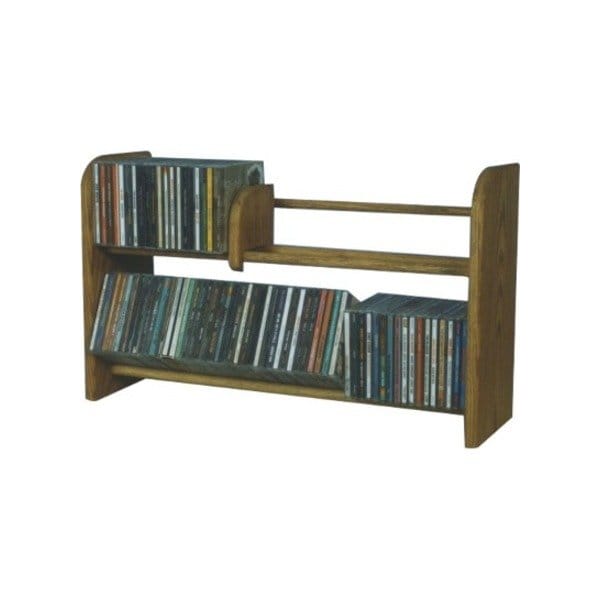 Wood Shed 201-L Solid Oak 2 Row Dowel CD Rack 201-L - main