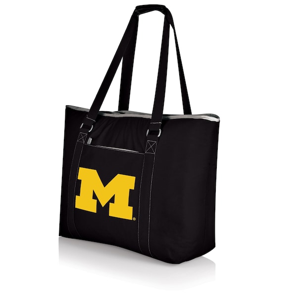 Picnic Time Family Of Brands NCAA Michigan Wolverines Tahoe XL Tote Cooler Bag - Soft Cooler Bag - Picnic Cooler, Black 598-00-175-344-0 - main