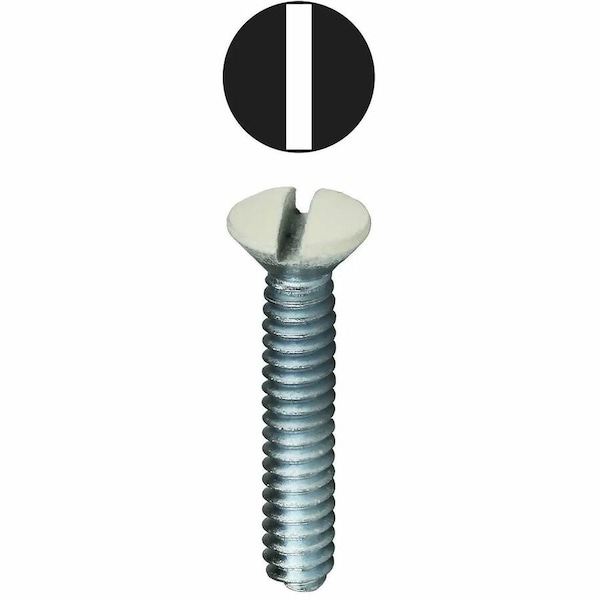 Dottie #6-32 x 1 in Slotted Oval Machine Screw, Zinc Plated Carbon Steel, 50 PK 416WHT - main