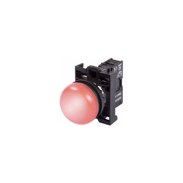 Eaton 22.5 MM, 85 to 264 VAC/VDC, LED, Red, Pushbutton Indicating Light M22-L-R-230R-P - main