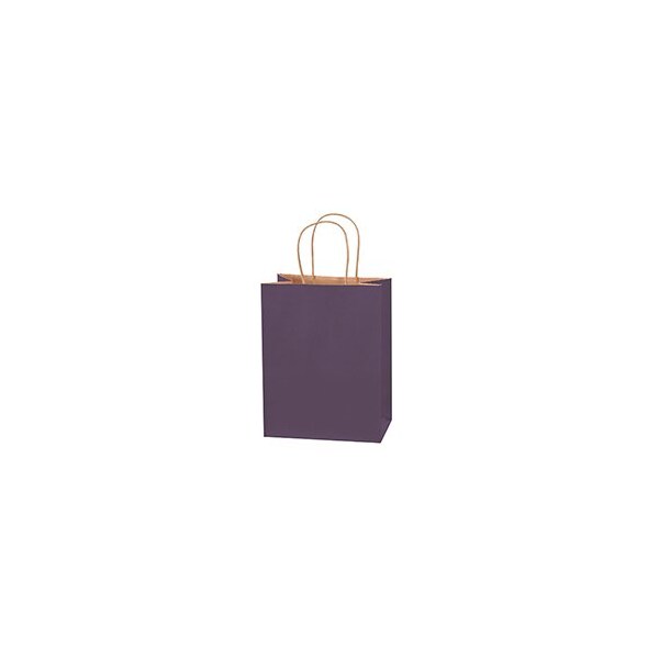 Bubblefast 250-8 x 4 1/2 x 10 1/4'' Purple Tinted Shopping Bags, 250PK BFBGS116PU - main