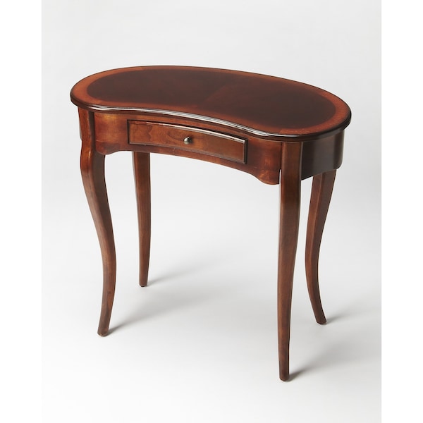 Homeroots Antiqued Deep Cherry Writing Desk 389429 - main