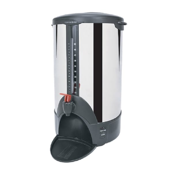 Coffee Pro Percolating Urn Commercial Stainless Steel Double Wall 50 Cup 2cs Each, 2PK CP50 - main