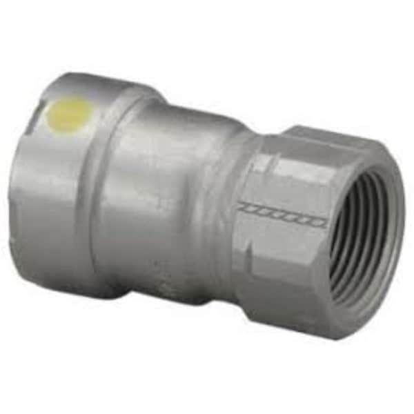 Viega 1 x 1 in. Press x FPT MegaPressG Adapter, Black Steel QVG-25141 - main