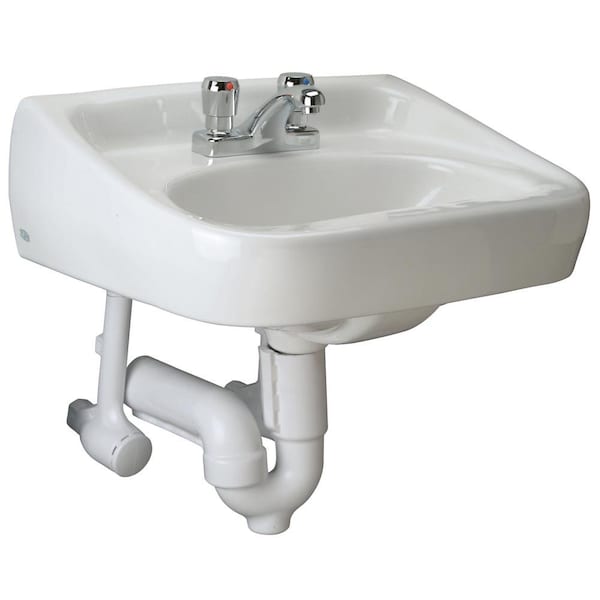 Zurn Manl Lav Systm - 20X18 Wall Hung, 0.5 GPM Mtrng Fct, Grd Drn, Ptrp w/Clnout, Ang Z.L7.M - main
