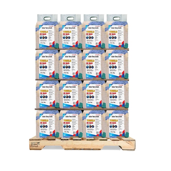 Supremeplus New Color Terry Towel Cleaning Rags, 800 lbs. Pallet, 160 x 5 lbs. Bags, 160PK SP-1834 - main