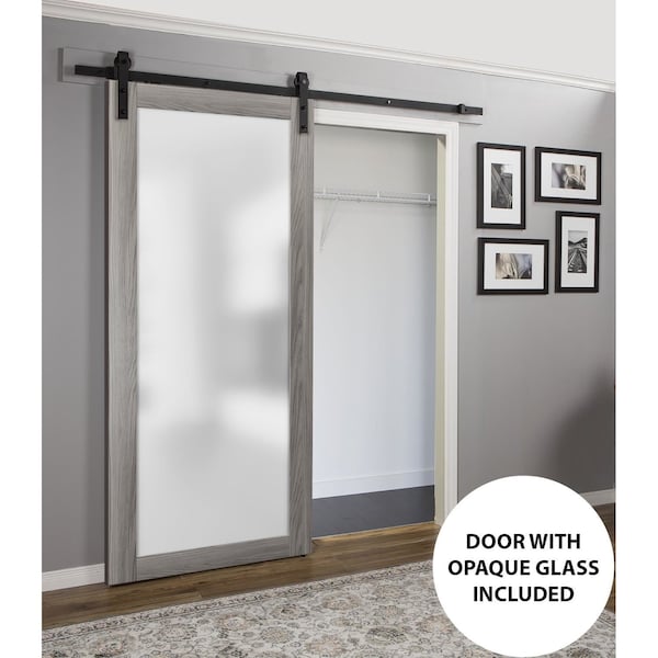Sartodoors Slab 18x80 Planum 2102 Ginger Ash Use as Pocket Sliding Closet Bathroom Wood Core Panel Finished PLANUM2102S-GA-18 - main