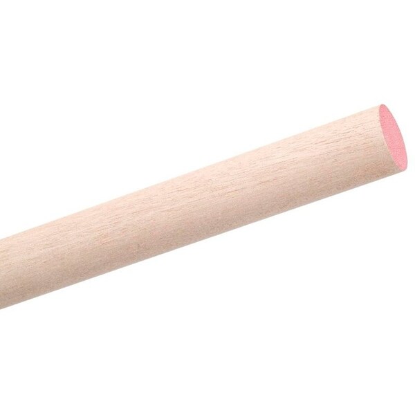 Waddell Dowel Rod, 1-1/8 in Dia, 48 in L, Aspen Wood, Pink 6418UB - main