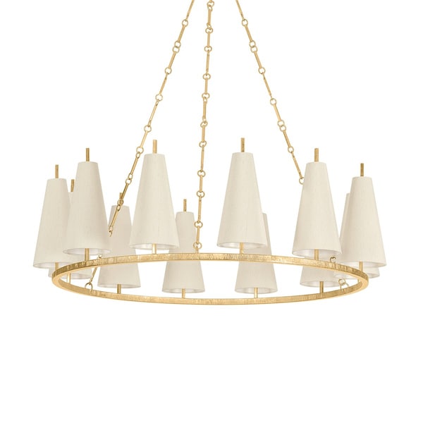 Corbett Lighting Tirana 42 in. Chandelier Vintage Gold Leaf 480-42-VGL - main