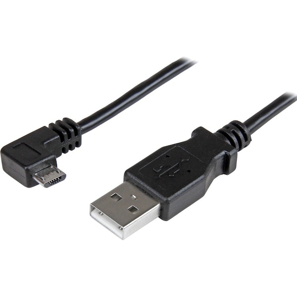 Startech.Com 2m 6 ft Right Angle Micro-USB Charge and Sync Cable M/M - USB 2.0 A to Micro USB - 24 AWG USBAUB2MRA - main