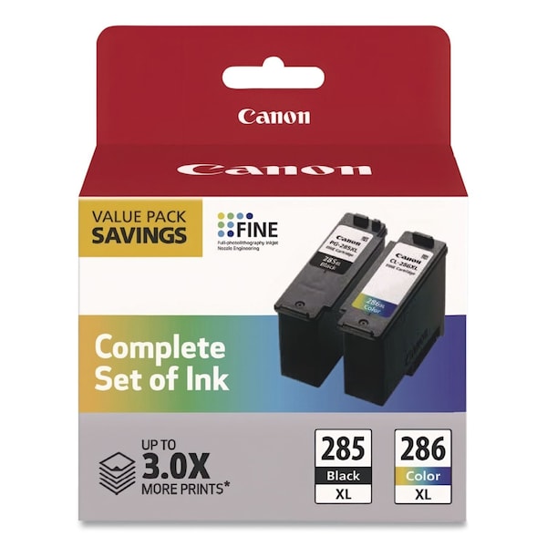 Canon High-Yield Ink (PG-285XL/CL-286XL), Black/Color 6196C004 - main