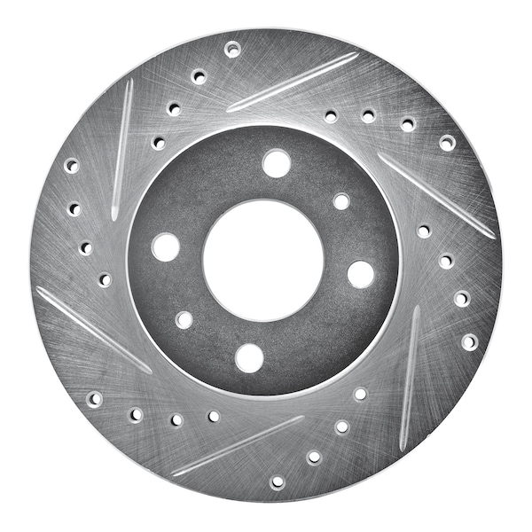 Dynamic Friction Co DFC Brake Rotor - Drilled and Slotted - Silver 631-67037L - main