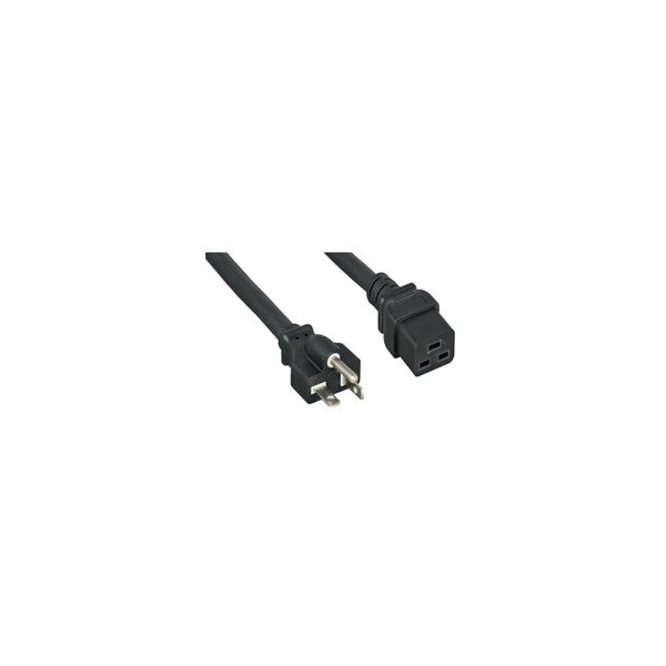 Cable Wholesale Black NEMA 5-20P TO IEC-60320-C19, 12/3, 20 Amp, UL Listed, SJT, 10 foot 10W3-42310 - main