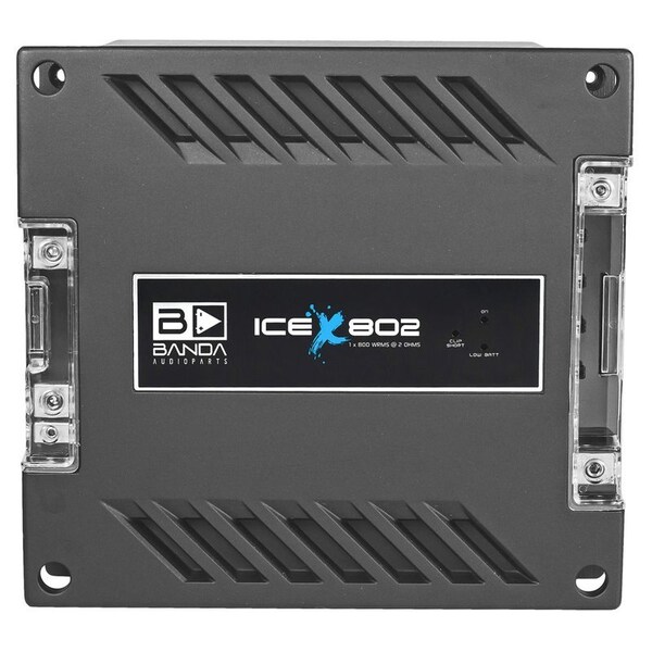 Banda One Channel 1100 Watts Max 2 Ohm Car Audio Amplifier w/Bass Boost Highpass Filter and Low Pass Fi ICEX800.2 - main