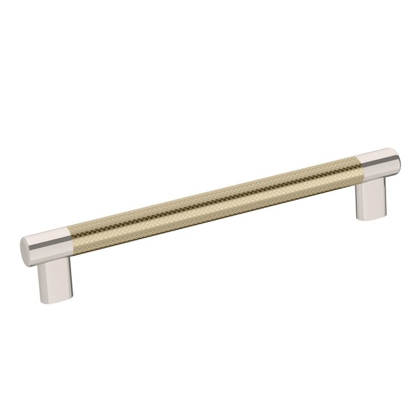 Amerock Esquire 8 in 203 mm Center-to-Center Polished Nickel / Golden Champagne Cabinet Pull BP36562PNBBZ - main