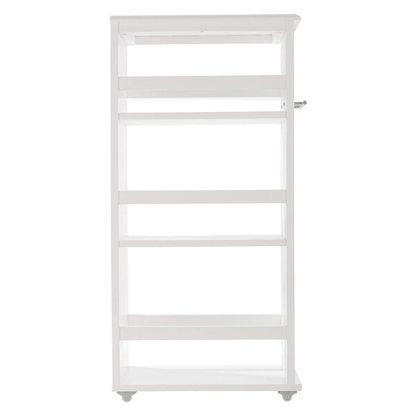 Alaterre Furniture 3 Tier Slim Rolling Storage Cart Narrow Rolling Cart with Handle and Wheels LHKIT-001 - main
