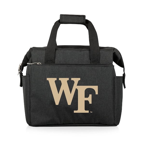 Picnic Time Family Of Brands NCAA Wake Forest Demon Deacons On The Go Lunch Bag Cooler - Soft Cooler Lunch Box, Black 510-00-179-614-0 - main