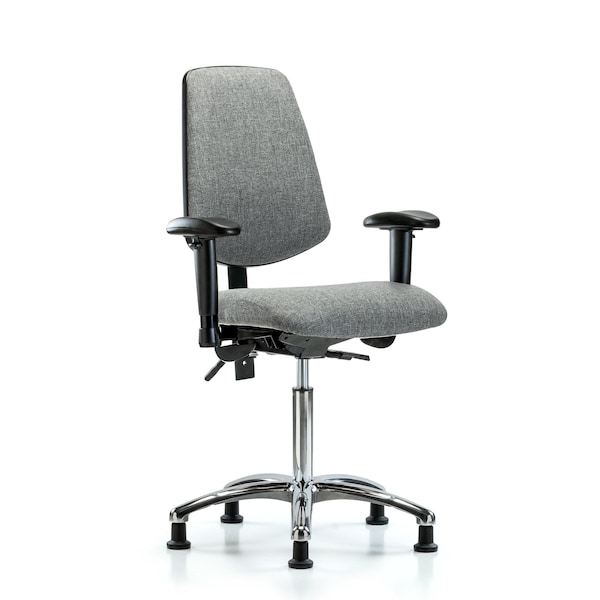 Blue Ridge Ergonomics Fab Med Bench Chair, Bk, Glds, Gry, 6-Way Adjustable, 22" to 29" Height, Gray BR-FMBCH-MB-CR-T0-A1-NF-RG-F44 - main