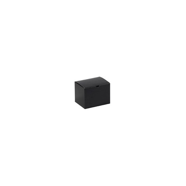 Bubblefast 100-6 x 4 1/2 x 4 1/2'' Black Gloss Gift Boxes, 100PK BFGB644BK - main