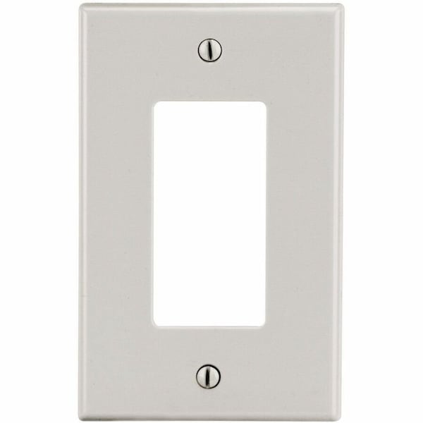 Hubbell Wiring Device-Kellems Wallplate, Mid-Size 1-Gang, 1) Decorator, Light Almond PJ26LA - main