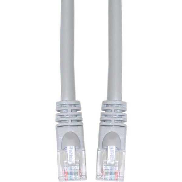 Cable Wholesale Cat5e Gray Copper Ethernet Patch Cable, Snagless/Molded Boot, POE Compliant, 12 foot 10X6-02112 - main