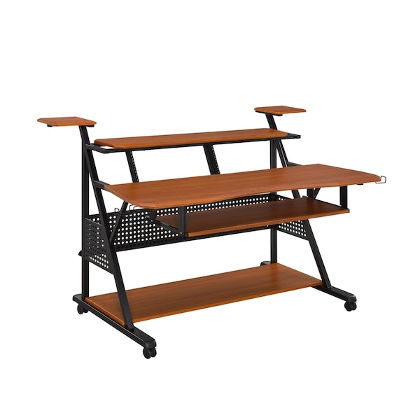 Homeroots 67" Brown and Black Music Desk 491536 - main