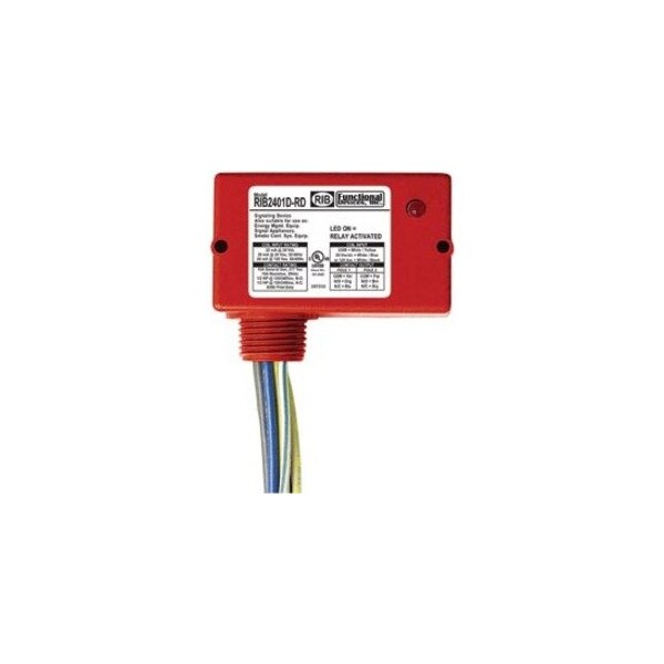Functional Devices-Rib Enclosed Relay, 10A, DPDT RIB2401D-RD - main