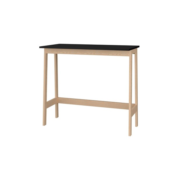 Homeroots Modern Natural And Black Narrow Table Desk 389024 - main