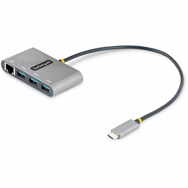 Startech.Com 3-Port USB-C Hub with Ethernet - 3x USB-A, Gigabit Ethernet - USB 3.0 5Gbps - Bus-Powered - USB HB30C3A1GEA2 - main