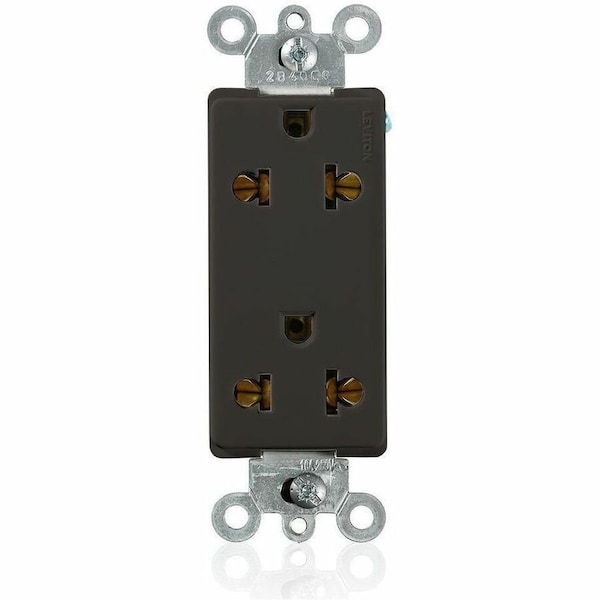 Leviton Rcptcl, 15A, 125/250VAC, Blk, Nyln, PK1 5825-E - main