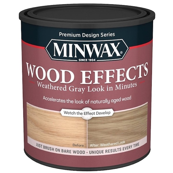 Minwax Weathered Stain, Weathered Gray, Liquid, 1 qt 402140000 - main