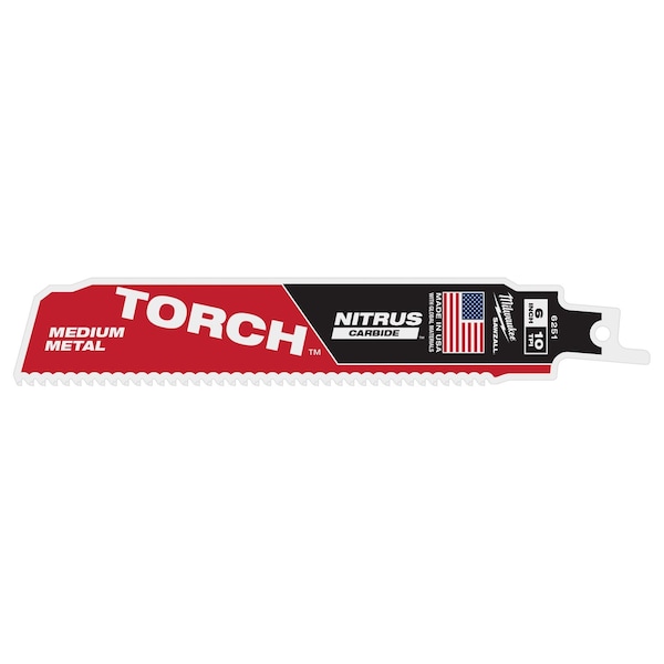 Milwaukee Tool 6 in x 10 TPI, Reciprocating Saw Blade, 1-PK 48-00-6251 - main
