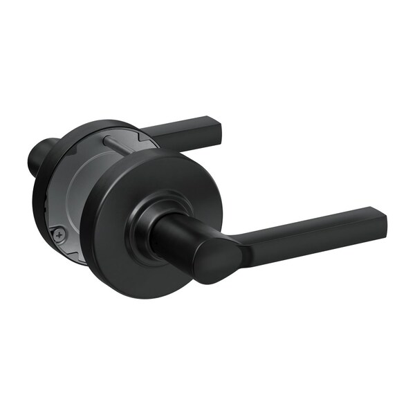 Schlage Grade 1 Double Dummy Cylindrical Lock, Non-Keyed, Latitude Lever with Rose, Matte Black Finish PC172 LAT 622 - main