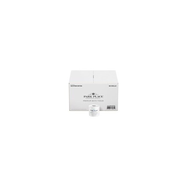 Park Place Double-ply Premium Bath Tissue Rolls, 2 Ply, 420 Sheets/Roll, Embossed Pattern, White, 1 Carton PRKVBT96 - main