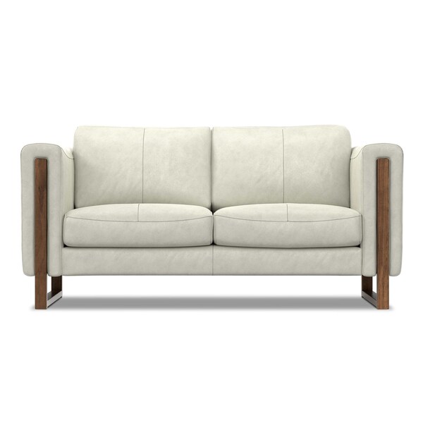 Homeroots 62" Gray Leather Sofa 641136 - main