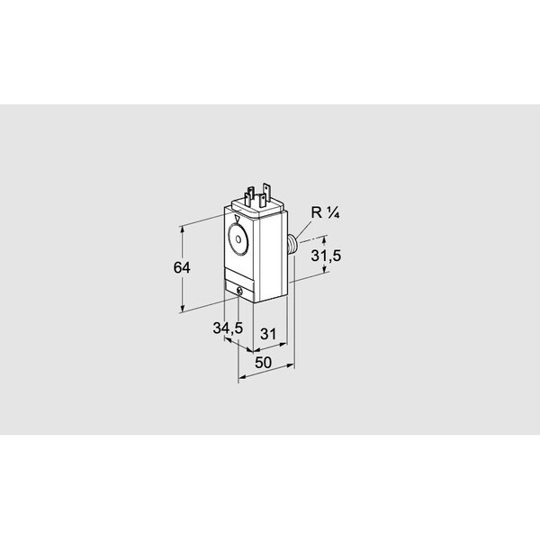 Honeywell Kromschroder Gas Pressure Switch, 3-500 mbar, DG..C Series, Silicone-Free KS84448850 - main