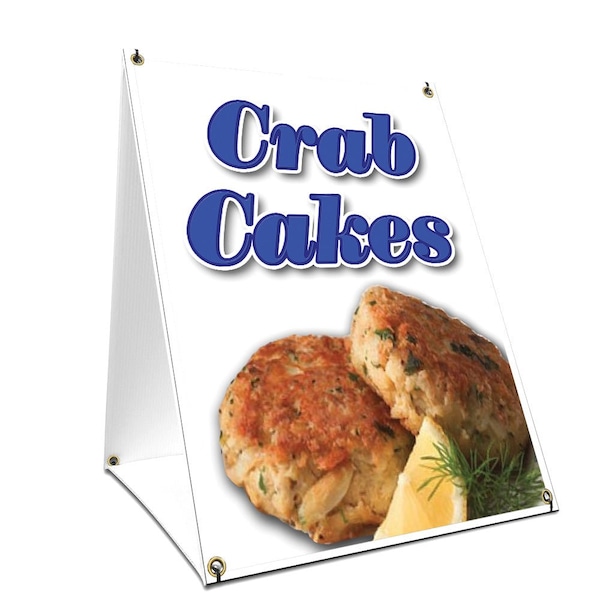 Signmission Crab Cakes, 36 Inch x 24 Inch A-frame Yard Sign, Plastic Sign SBC-2436-Crab Cakes - main