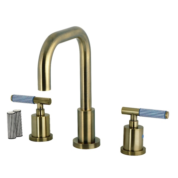 Kingston Brass Widespread Bathroom Faucet with Brass Pop-Up, Antique Brass FSC893KPSAB - main