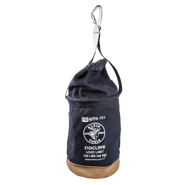 Klein Tools Bucket Bag, Black, #4 Flame Resistant Canvas, 1 Pockets 5104CLRFR - main