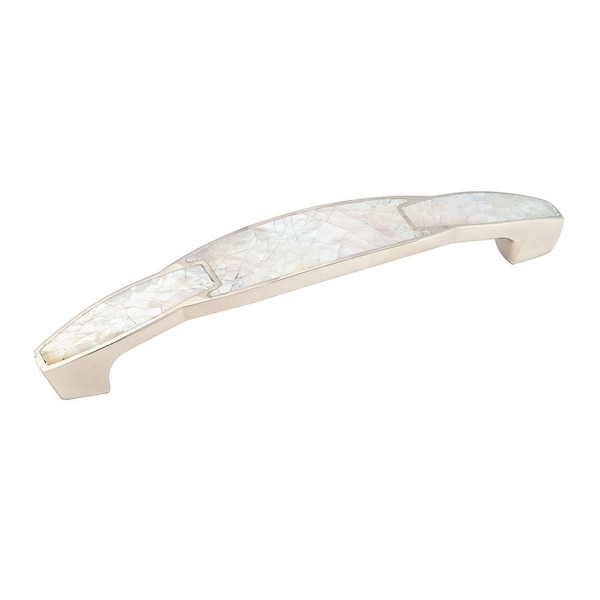 Schaub 6in Center to Center Mother of Pearl Cabinet Pull Polished Nickel Finish 992-6-MOP-PN - main