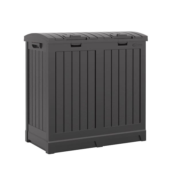 Suncast Dual Trash Hideaway, Peppercorn GHD6400P - main