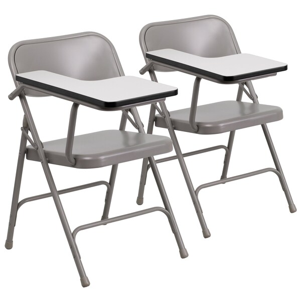 Flash Furniture Premium Steel Folding Chair with Right Handed Tablet Arm, PK2 2-HF-309AST-RT-GG - main