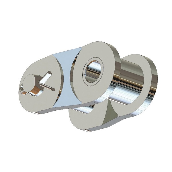 Senqcia Hi-Max Single Strand Cottd Off Link, 60SS chain, .75P, .5 OAW, .234 Pin, 304SS 60SSHMOL - main