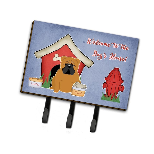Carolines Treasures Dog House Collection English Bulldog Red Leash or Key Holder BB2876TH68 - main