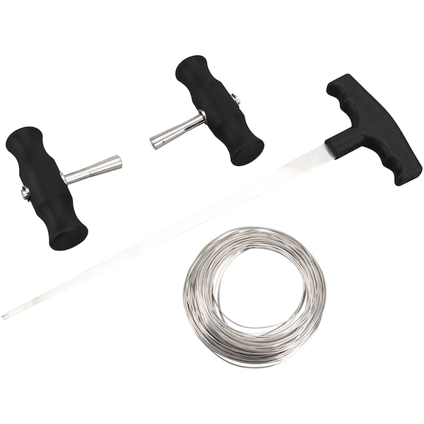 Performance Tool Windshield Removal Tool Kit, Wire, T-handle Grips, Hook Tool W86565 - main