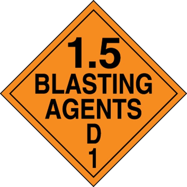 Accuform DOT SHIPPING LABELS HAZARD CLASS 1 MSL134PS5 - main