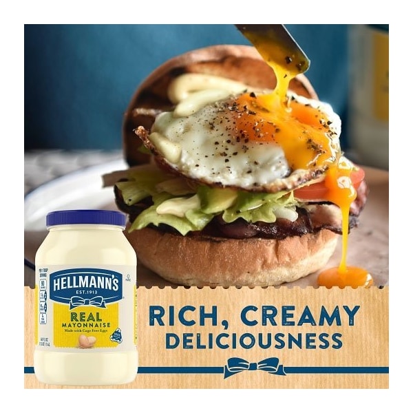 Hellmanns Real Mayonnaise, 48 Fluid Ounce, 12PK 26617 - main