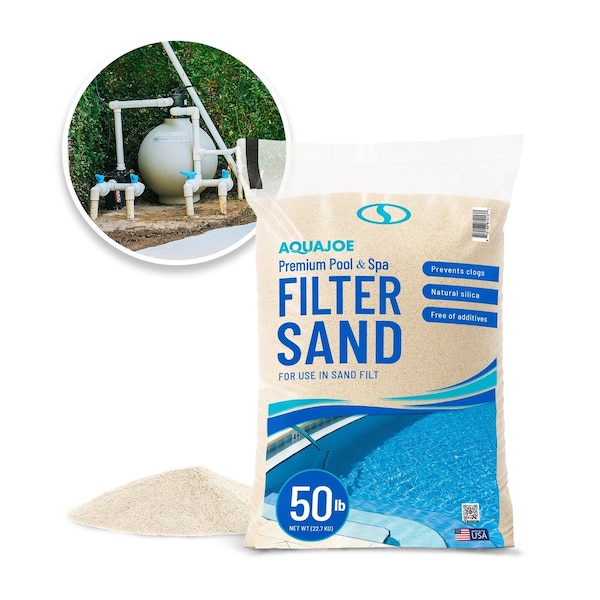 Aqua Joe 50 lb Bag of Pool Filter Sand FLTSAND50 - main