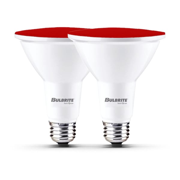 Bulbrite 90-W Equivalent, Red Color PAR38 Weatherproof Outdoor E26 Medium Base Flood LED Light Bulb COLOR 861906 - main